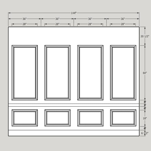 White Thick Molded Wall