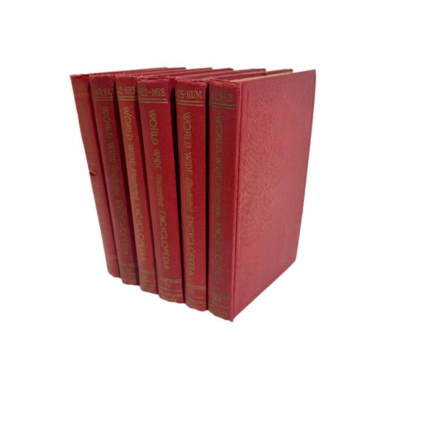 Books Stack World Wide Illustrated Encyclopedia