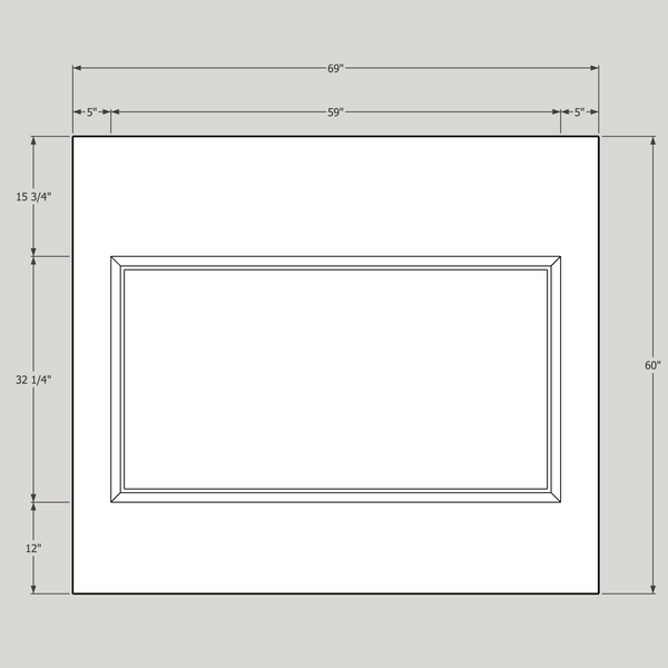 Raised Panel Wall 69 x 60
