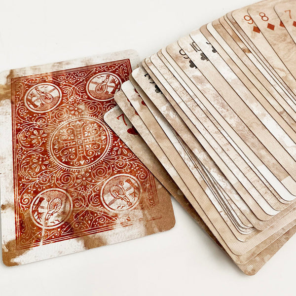 Card Deck Tea Stained