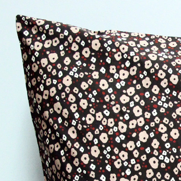 Brown 22 x 22 Liberty Print Pillow
