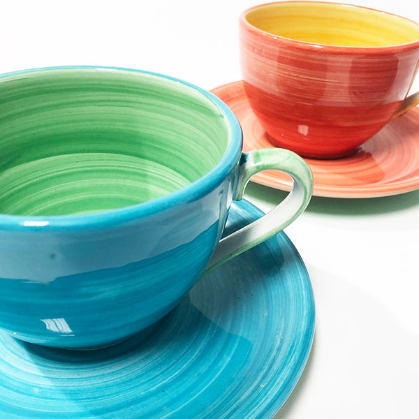 Cup & Saucer Hand Painted