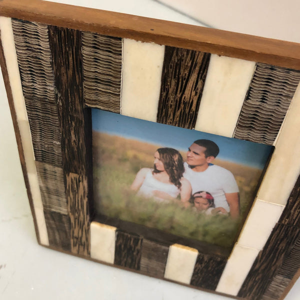 Picture Frame Striped Wood