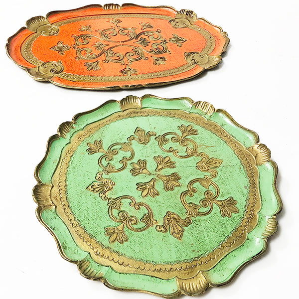 Plate Set Color Wood