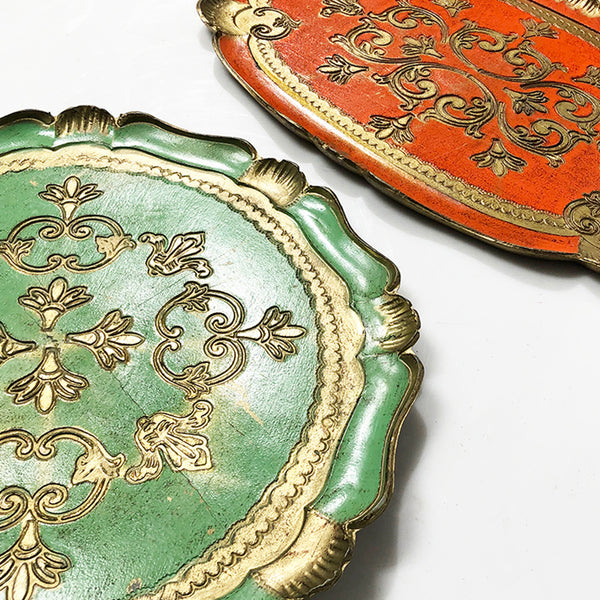 Plate Set Color Wood