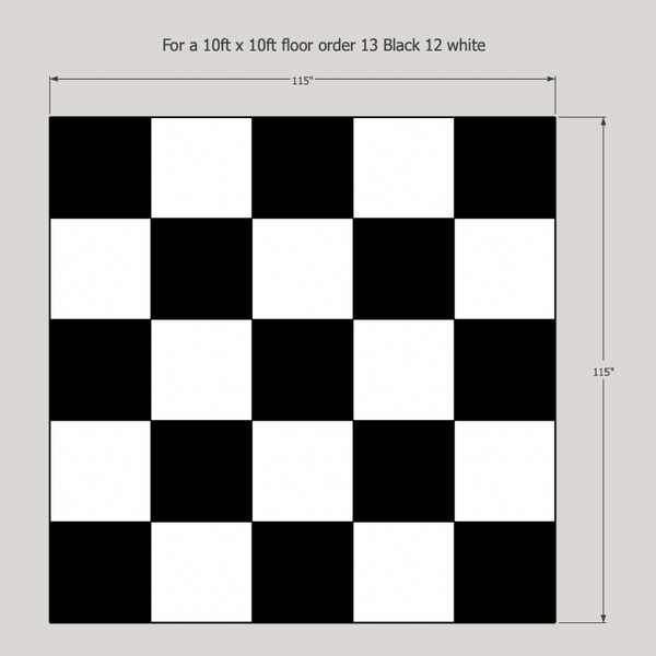 Checker floor panels 23 x 23 White
