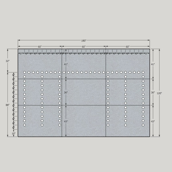 Silver Leaf Wall 10 x 15