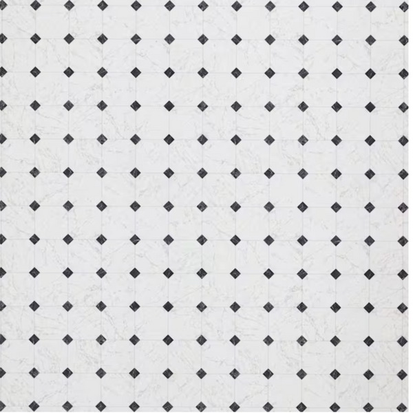 Black & White Marble 12 x 12