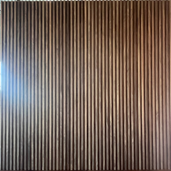 Tambour walnut wall
