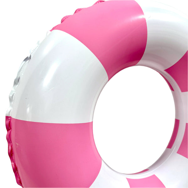 Inflatable Pink & White striped tube