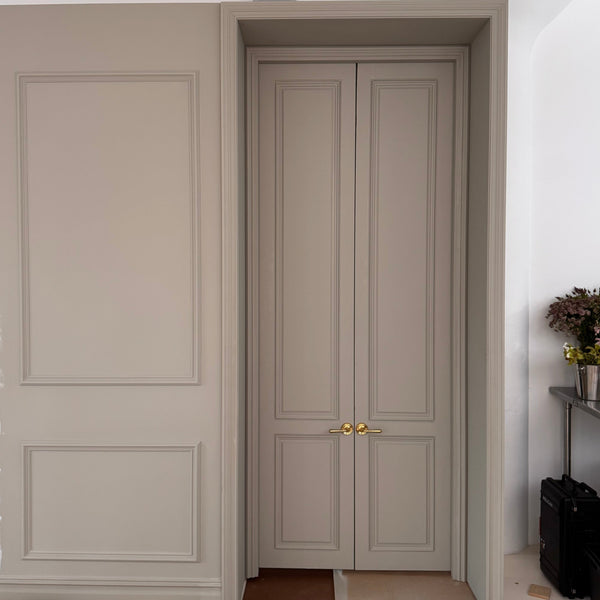 Gray double Doors