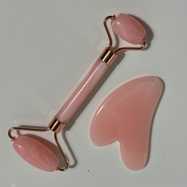 Roller & Gua Sha Set Pink