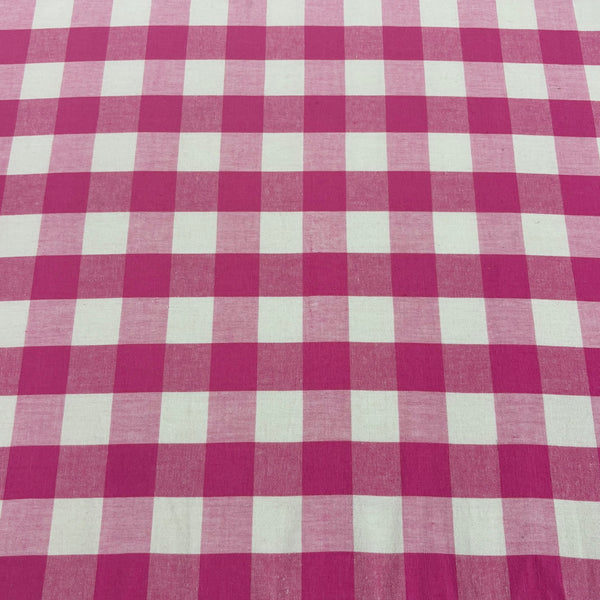 Pink Gingham Cushion