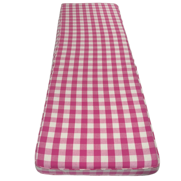 Pink Gingham Cushion