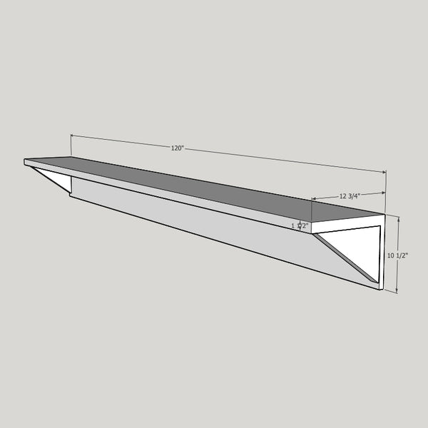 Shelf 10ft x 12"