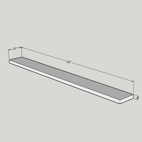 Shelf Paintable 8ft x 10"