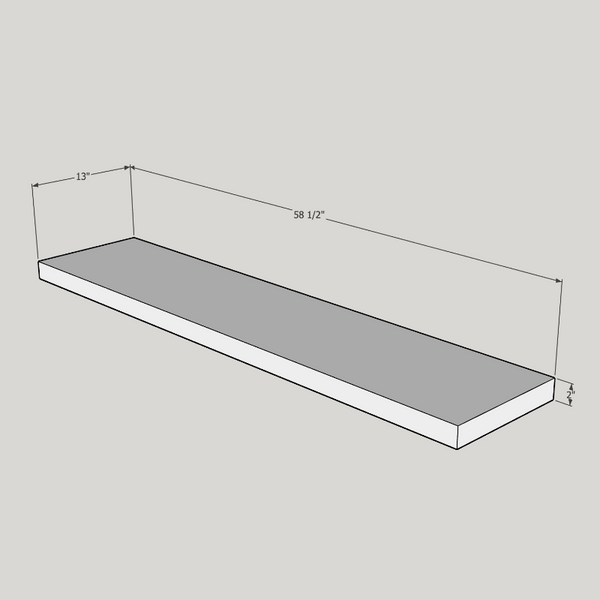 Shelf Paintable 58 x 13