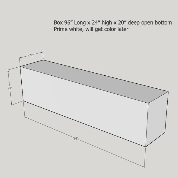 Box 96 x 24 X 20