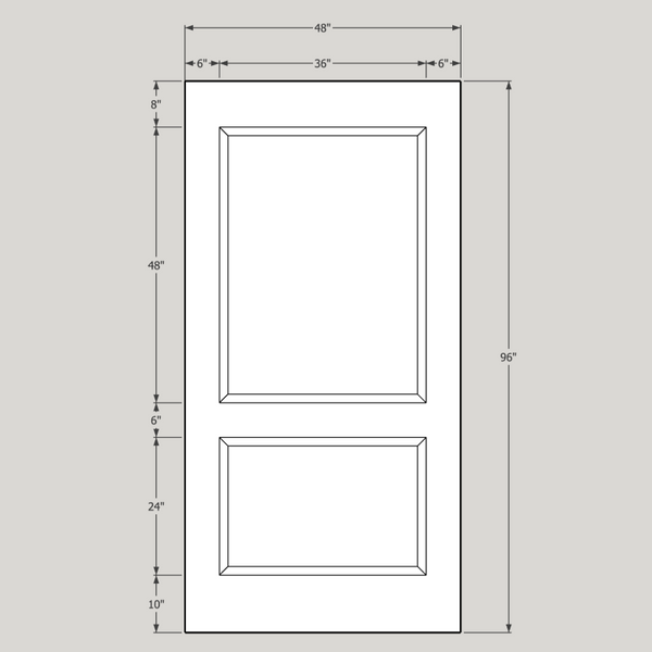 White Molded Wall 8 x 4