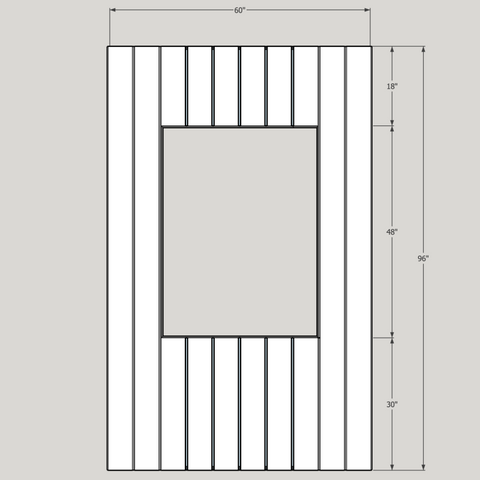 Wainscot wall window