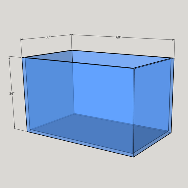 Plexi water tank 60 x 36 x 36