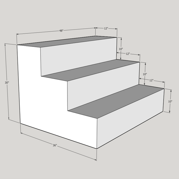 Stairs - 3 tread 48 x 30
