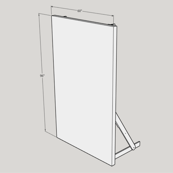 Wall 8ft x 5ft painted white