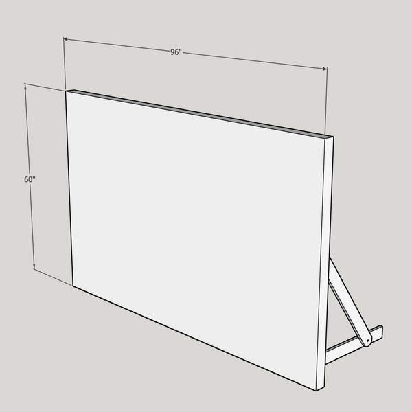 Wall 8ft x 5ft painted white