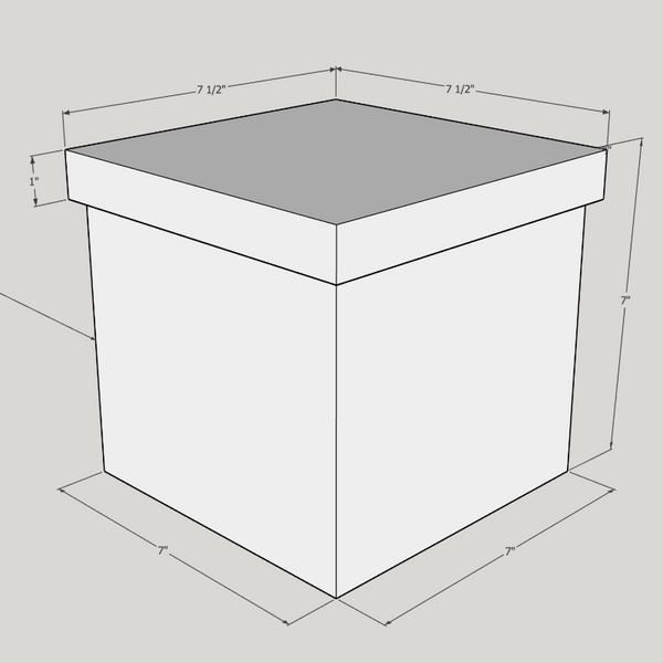 Box with lid 7 x 7 x 7