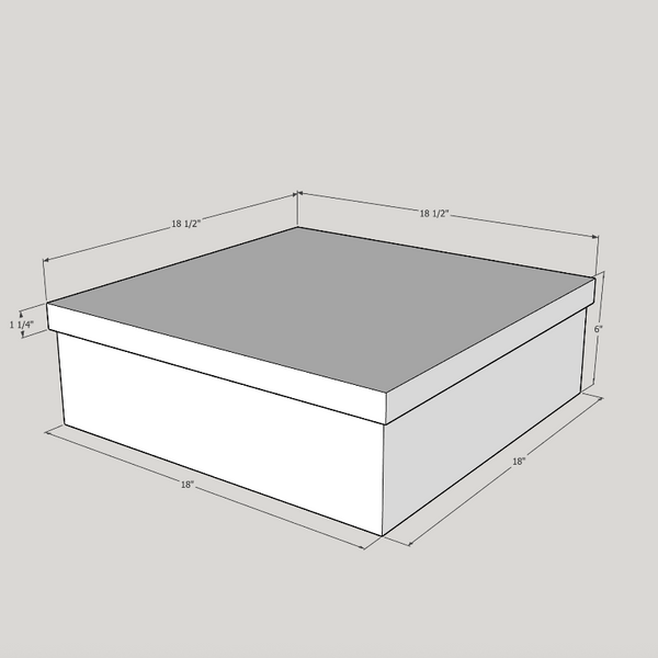 Box with lid 18 x 18 x 6