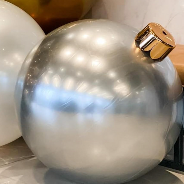 Oversized Inflatable Ornament Silver 30"