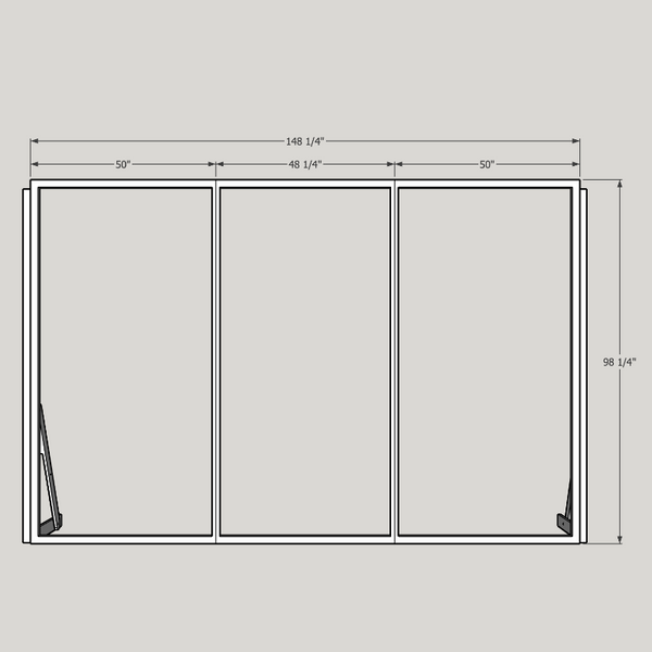 Frosted Plexi Framed Wall 148  x 98