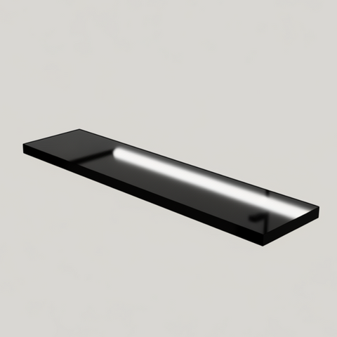 Shelf Black Gloss 66 x 16