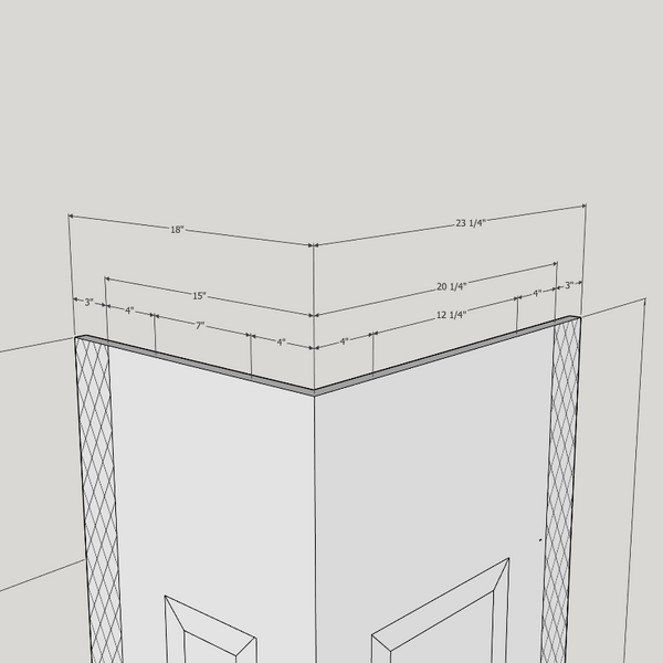 Molded Corner 120 x 20 x 15