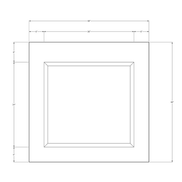 White Molded Wall 4 x 4