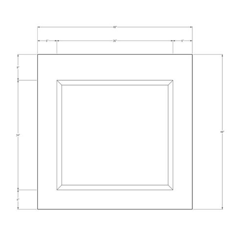 White Molded Wall 4 x 4