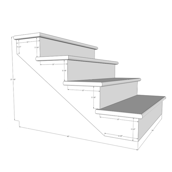 Stairs - 4 tread 27H x 38W