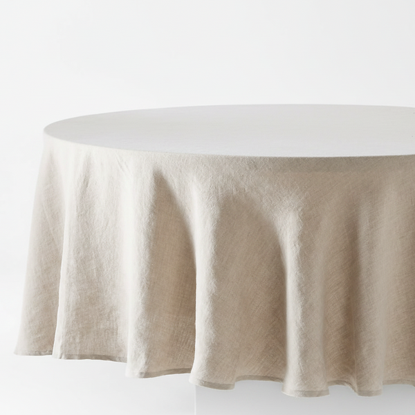 Round Linen Tablecloth
