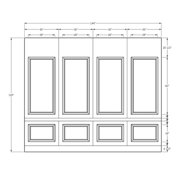 White Thick Molded Wall