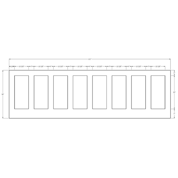Wainscot Panel 10 x 3 Square