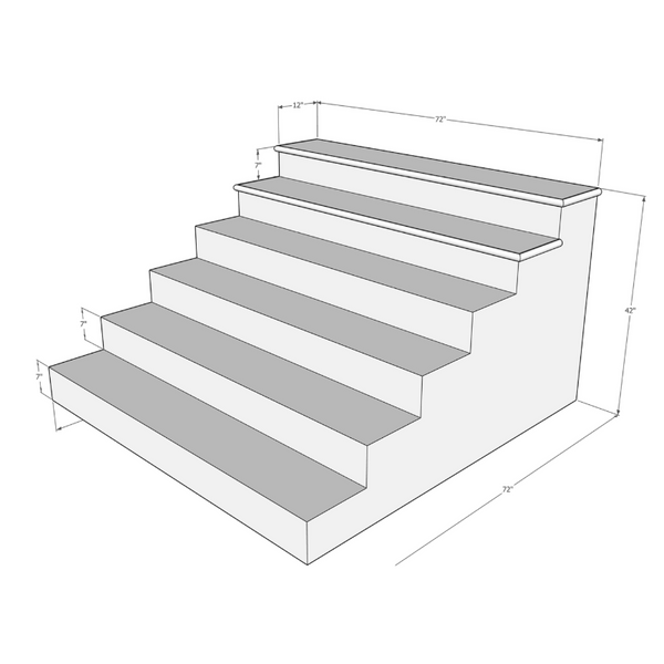 Stairs - 6 tread 6ft x 6ft