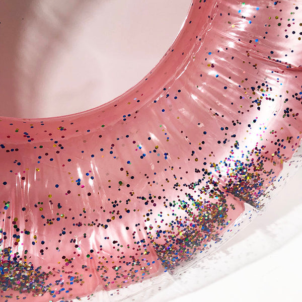 Inflatable Glitter Tube Pink