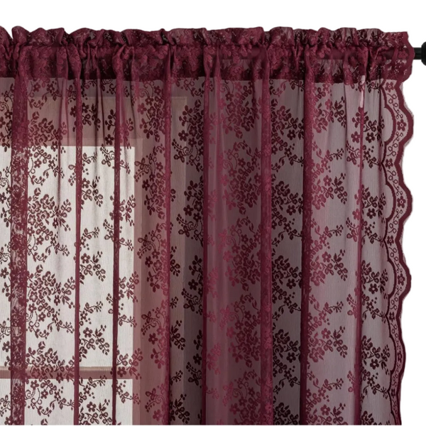 Curtains Burgundy Lace 52 x 96