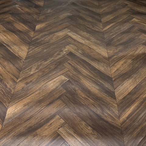 Chevron wood Lino 12 x 10