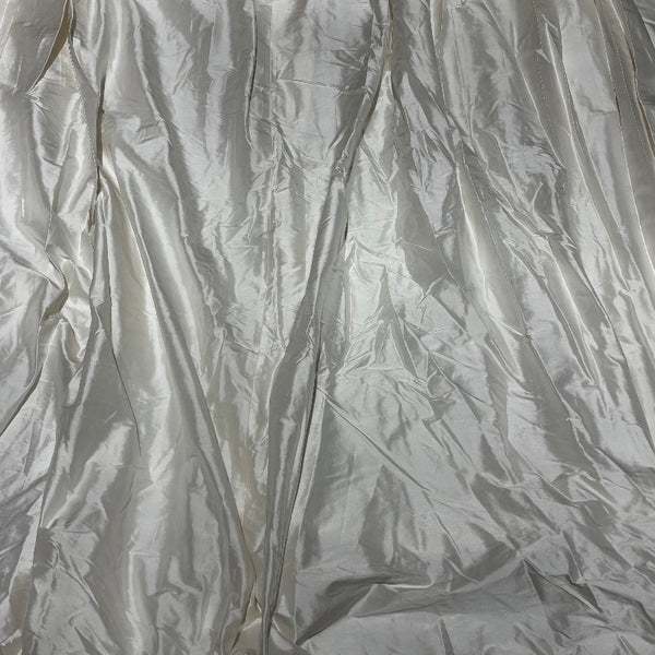 Shiny White Silk Curtain 72W x 108L