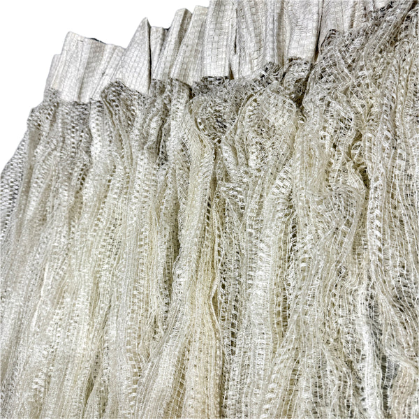 Vintage Extra Wide White Lace Curtain Panel 104L x 144 Wide