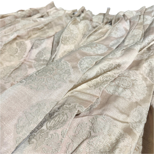 Pink Skoures Damask Curtain 104L x 52W