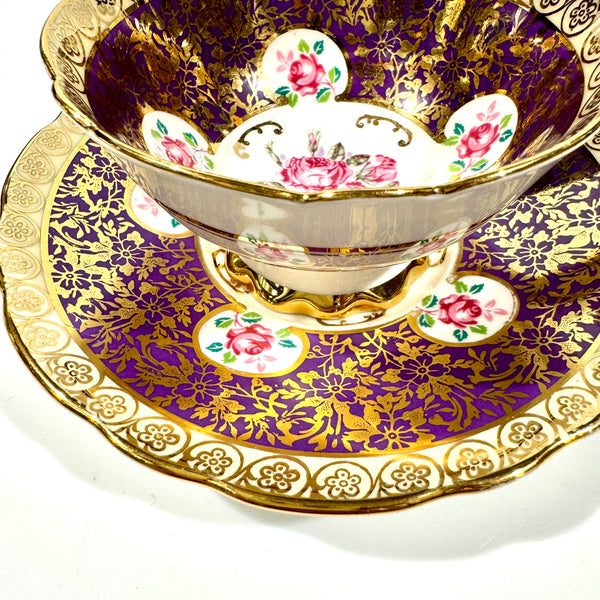 Vintage Tea Cup & Saucer Ruby