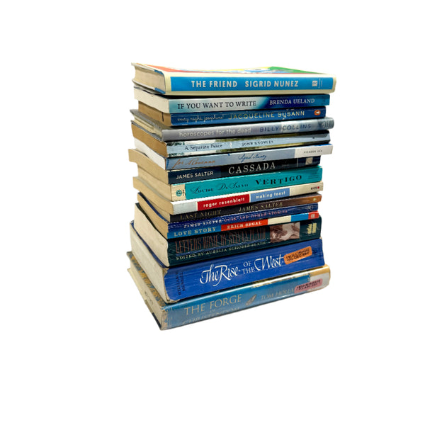 Books Stack Blue paperbacks