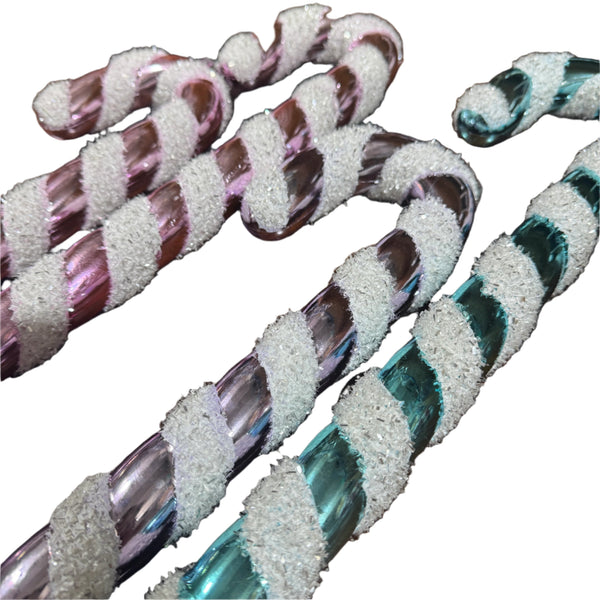 Oversized Candy Cane Pastel ornaments